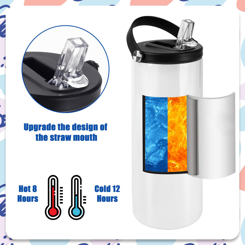 Joyclub Bundle of 10 Pack Sublimation Makeup Bags and 8 Pack Sublimation Tumblers