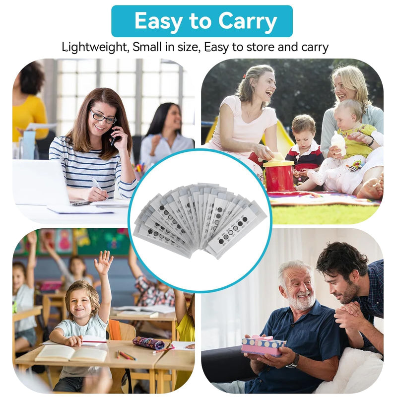 [Australia] - 20pcs Forehead Thermometer Strips for Kids Reusable Forehead Fever Temperature Stickers Fever Strips Ear Thermometer Stickers with 20 Manuals for Home Use Travel 