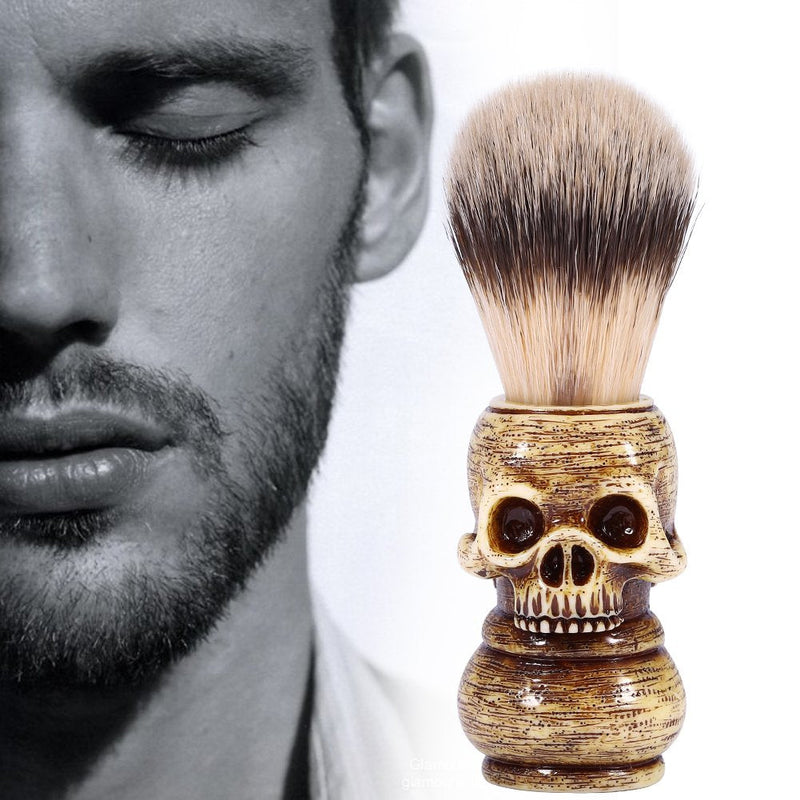【𝐂𝐡𝐫𝐢𝐬𝐭𝐦𝐚𝐬 𝐃𝐞𝐚𝐥𝐬】 Mens Skull Head Salon Beard Shaving Brush