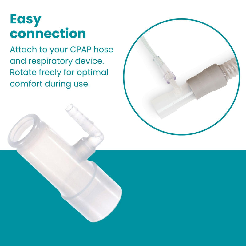 [Australia] - 2-Pack LifeSource Oxygen Enrichment Adapter, Oxygen Connector. CPAP Tube Adapter. 