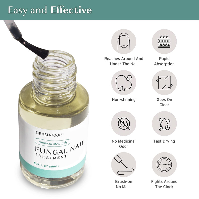 Toenail Fungus Treatment Extra Strength Antifungal Solution and Nail Fungus Treatment for Toenail - Repairs Fungal Damaged, Yellow, Thick, Discolored Nails - Fingernails and Toe Nail Fungus Treatments 0.5 Fl Oz (Pack of 1)