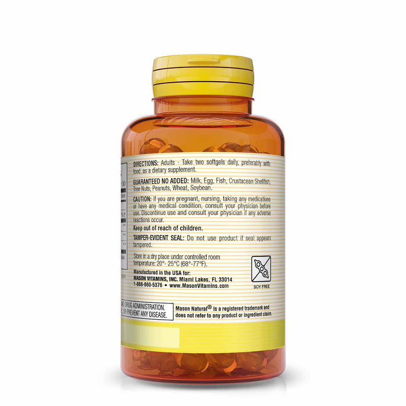 [Australia] - MASON NATURAL Evening Primrose Oil 1000 mg, Hormonal Balance & Skin Support for Women, Rich in Omega,6 GLA & LA, PMS & Menopause Relief Supplement, 60 Softgels 