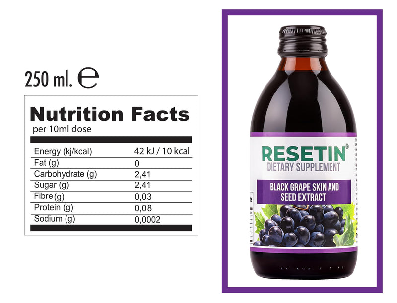 Resveratrol Supplement Extracted from Black Grapes Seed and Skin with Quercetin, Catechin, & Epicatechin – Powerful Polyphenols for Antioxidant & Heart Health Support - 100% Natural