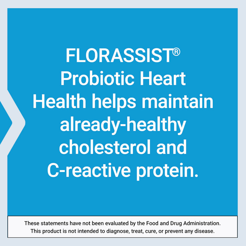Life Extension FLORASSIST Probiotic Heart Health, 60 Capsules | Lactobacillus Reuteri 30242, Promotes Heart Health, Cholesterol Health Support, Gluten-Free, Non-GMO & Vegetarian