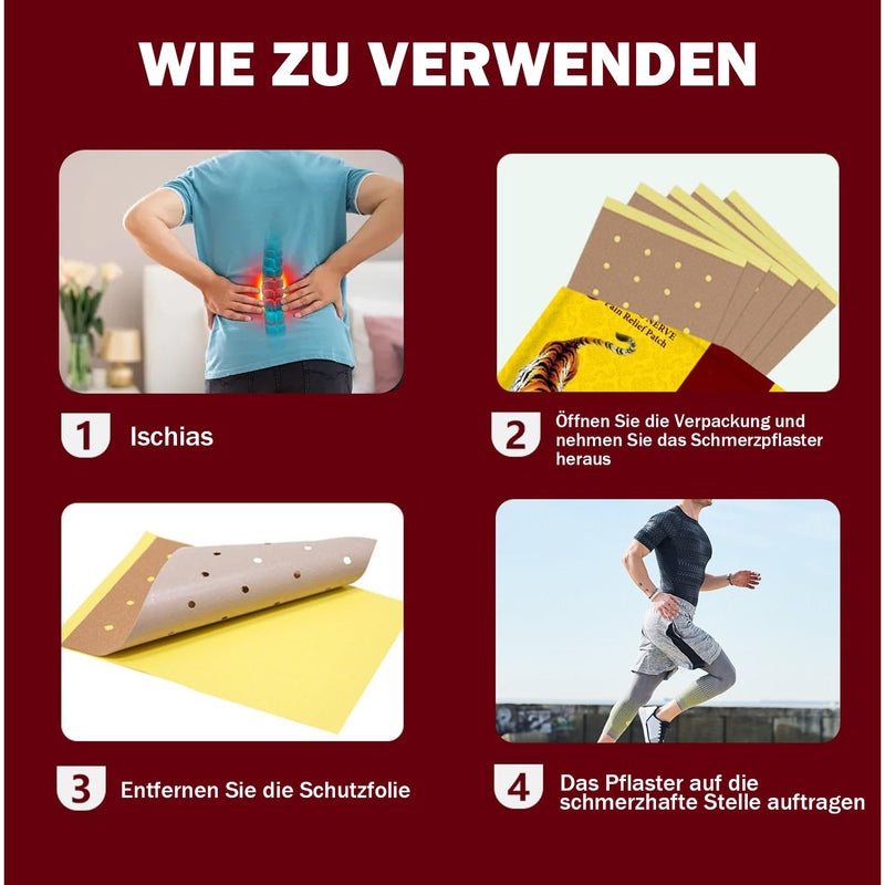 [Australia] - Pain relief patch, 80 pieces tiger soreness relief patch, neck back pain relief patch, plaster for sore muscles, back pain and stiffness 