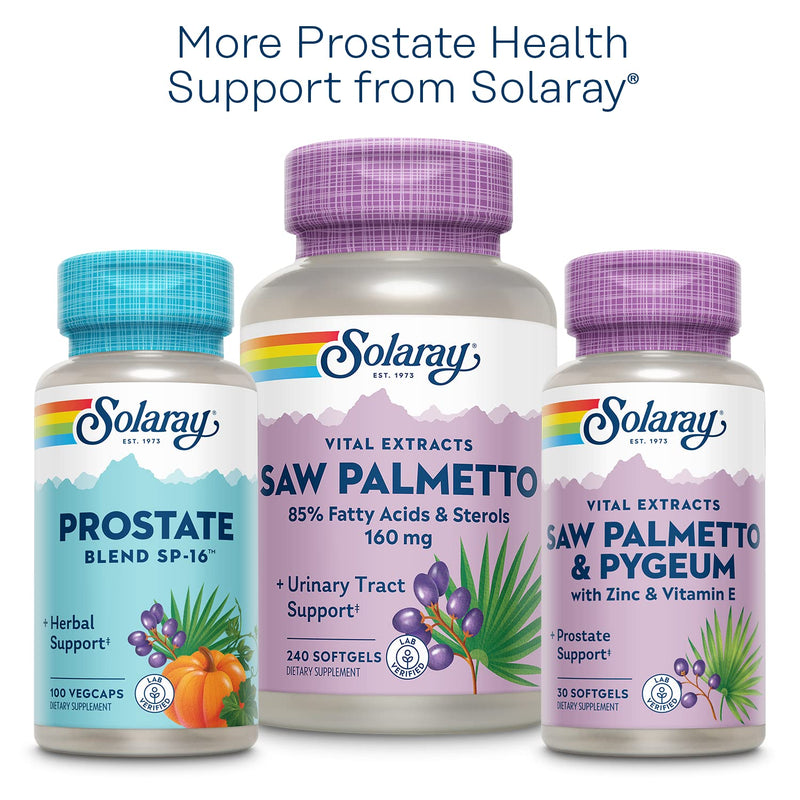 [Australia] - SOLARAY Pygeum Bark Extract 50mg - Pygeum Supplement for Prostate Health Support - Guaranteed to Contain 6.5mg Plant Sterols Like Beta Sitosterol, Non-GMO, Vegan, 60-Day Guarantee, 60 Serv, 60 VegCaps 60 Count (Pack of 1) 