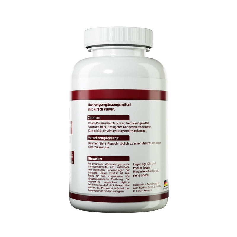 [Australia] - Health+ Cherry Power - 90 cherry extract capsules, 550 mg Cherry Pure from the Montmorency cherry, highly dosed and rich in vitamins, minerals and antioxidants, Made in Germany 