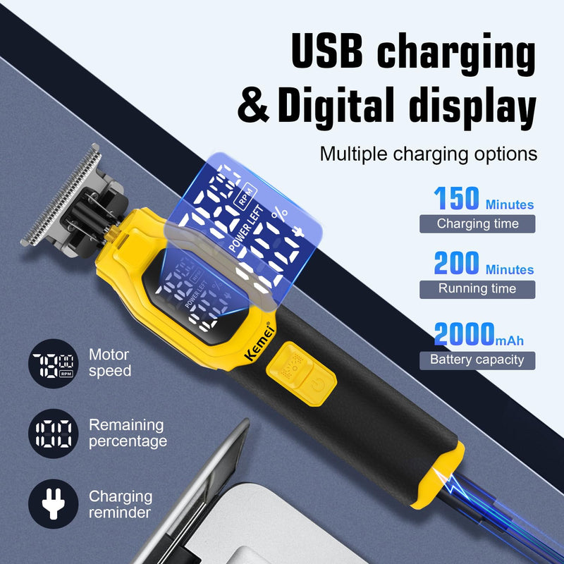 [Australia] - KEMEI Professional 3-in-1 Complete Grooming Tools for Men, Cordless Beard Trimmer, Electric Facial, Ear & Nose Trimmer, Rechargeable Hair Clippers, Gifts for Men 