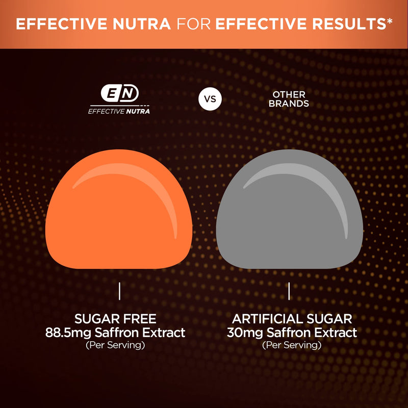 [Australia] - Saffron Gummies - Sugar Free Saffron Supplement with Vitamin D2, Passion Flower, St. John's Wort, GABA - Positive Mood, Digestion, Energy (90ct) 