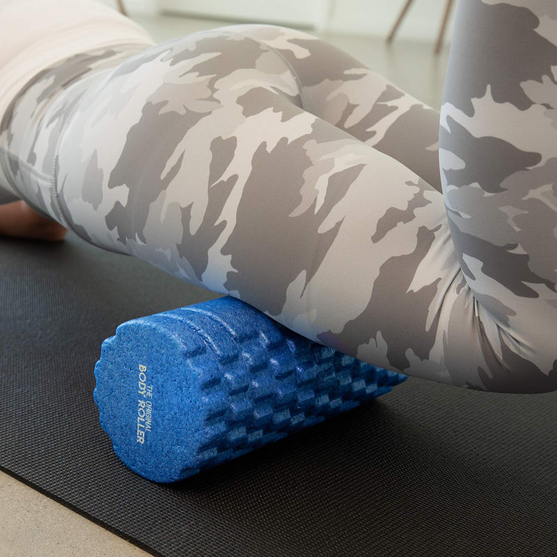 The Original Body Roller High Density Foam Roller for Exercise & Recovery | Firm, Patented Texture is ideal for pre- and post- workout massages, Trigger Point Relief, Physical Therapy, and Back Pain Blue