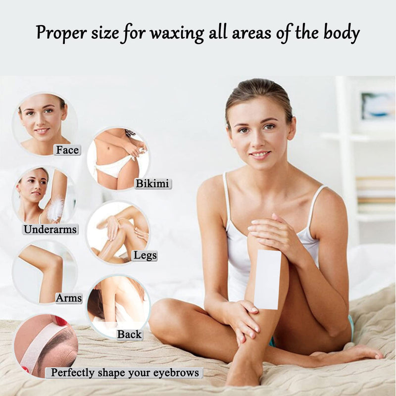 [Australia] - 400 pieces of non-woven strips, wax strips and wax strips, wooden sticks, used with soft wax for hair removal, for hair removal on the leg, chest, back, intimate area and face, 1 piece (pack of 400). 