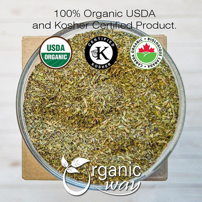[Australia] - Organic Way Stevia Leaf Cut & Sifted (Stevia Rebaudiana) - Kosher & USDA Certified | Non-GMO & Gluten Free | Tested for Heavy Metal and Purity | Natural Sweetener | 100% Raw from India (1LBS / 16Oz) 1 Pound (Pack of 1) 