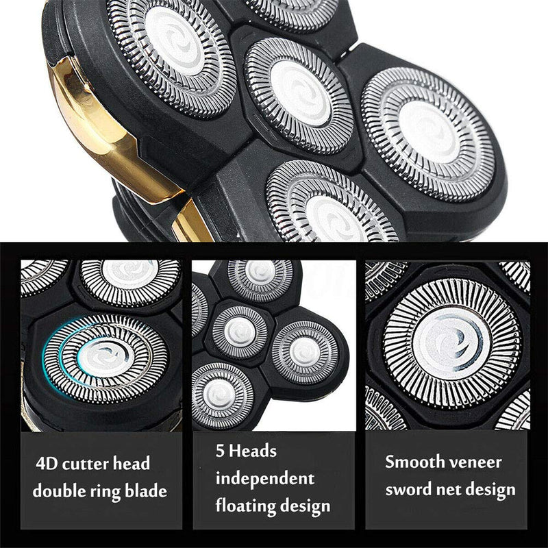 5 Head Shaver Heads, 2PCS Shaver Blade Heads Shaver Replacement for Electric Razor Shaving Bald Tool, Head and Face Electric Razor Shaver Head, Not Fit for Remington Razors and Skull Rotary Razors