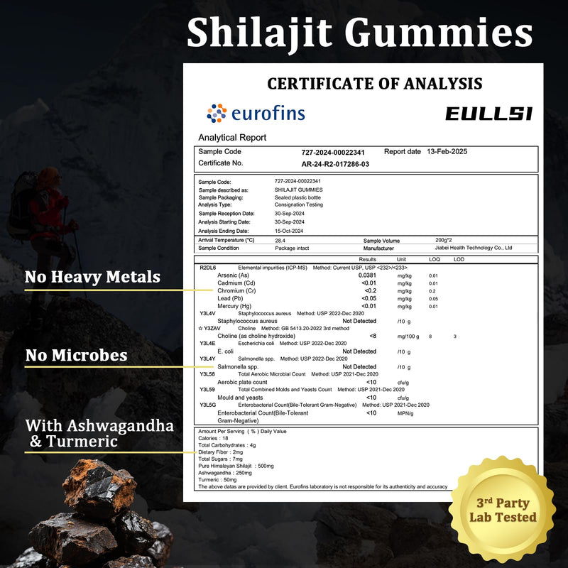[Australia] - Pure Himalayan Shilajit Gummies for Men & Women, Organic Ashwagandha Gummies, 85+ Trace Minerals & 75% Fulvic Acid for Energy, Stamina & Immune Support, Vegan Non-GMO, 60 Count 60 Count (pack of 1) 