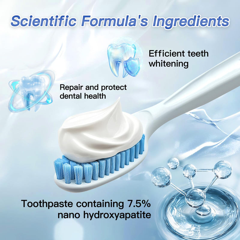 Nano Hydroxyapatite Toothpaste – Remineralizing, Whitening & Fluoride-Free Toothpaste for Sensitive Teeth, Cavity Reversal, Enamel Repair & Gum Care, Suitable for Kids & Adults