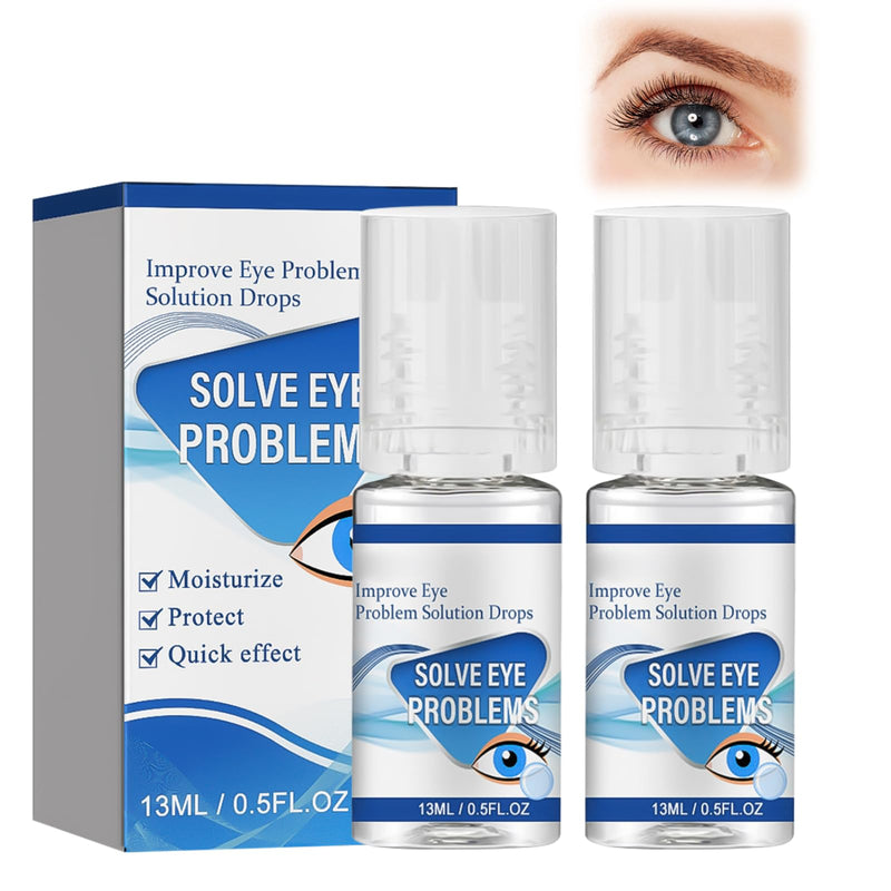 2Pcs Myopia Reversal Eye Drops, Improve Eye Problem Solution Drops, Eye Wellness Drops, Soothing Eye Drops for Dry Eyes, Alleviate Eye Fatigue, Relieve Blurred Vision and Clear Eyesight