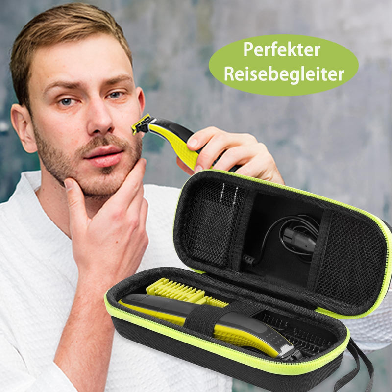 [Australia] - Carrying Case for Philips OneBlade Electric Trimmer and Shaver, Hard Travel Case Protective Cover for Beard Trimmer Green 