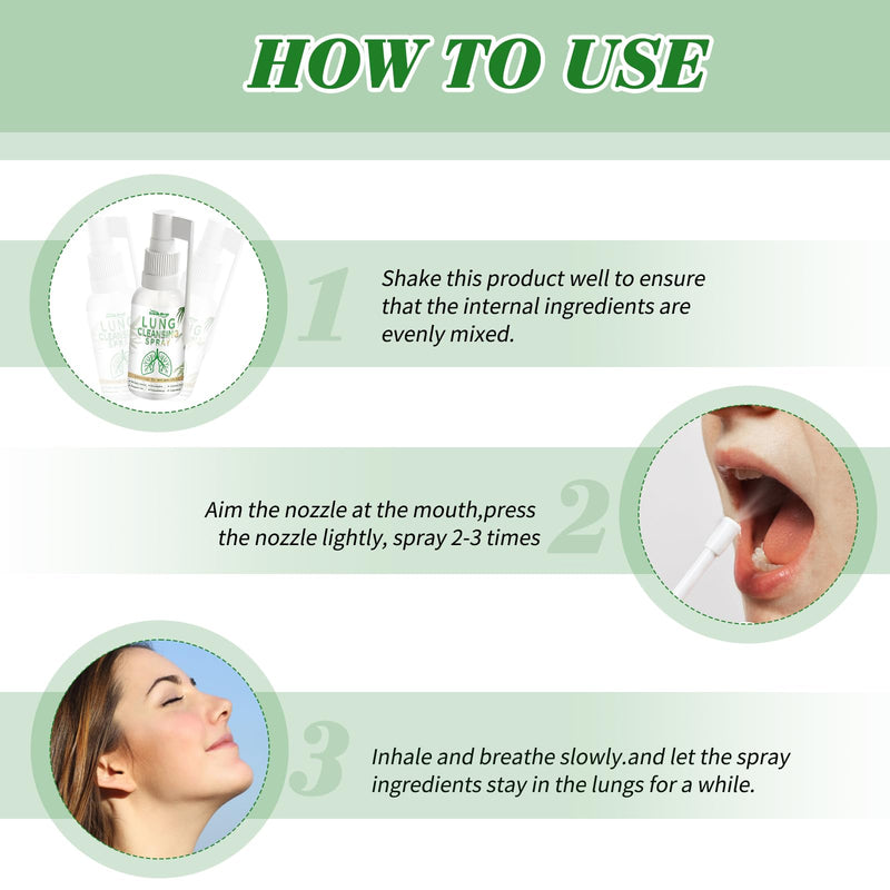 [Australia] - Herbal Lung Spray Herbal Lung 2 pieces 30ml Herbal Spray Herbal Spray Cleansing Lung Respiratory Toxic Herbal Lung Cleansing Spray Lung Cleansing Asthma Spray No Prescription 