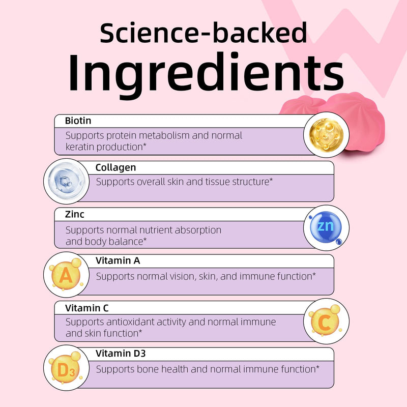 Wondermoon Collagen Peptides Gummies for Women, Peach Flavor, 60 Gummies | Collagen Gummies with Hydrolyzed Collagen Peptides, Vitamin C, Biotin, Zinc- Supports Hair, Skin, Nails & Immune Health