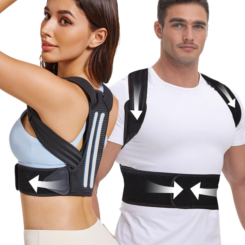 [Australia] - NovoBrace back straightener, posture correction back for women and men, back support belt, back straightener to relieve pain in the upper and lower back, ventilated back support belt S 