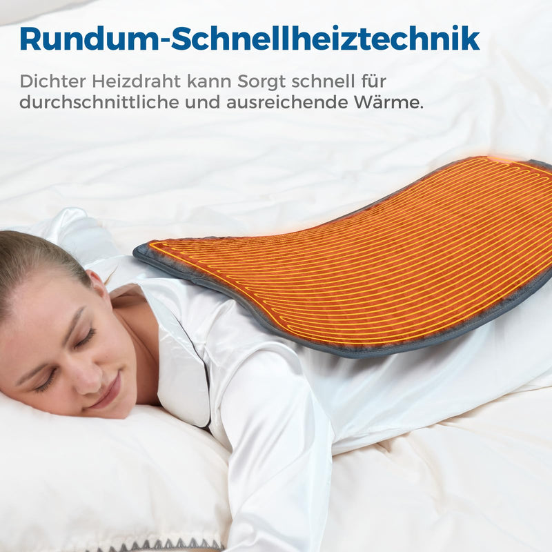 [Australia] - Mowend heating pad with automatic switch-off, electric heating pad with 6 heating settings, quick heating and machine washable, pain relief, gifts for wife, mom, dad, 30x60cm 30x60cm gift for mom 