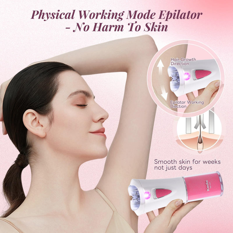 [Australia] - Epilator hair removal for women - women's epilator - women's facial epilator with LED light - electric glide epilator - women's wireless epilator lady shaver removal for bikini area, armpits 