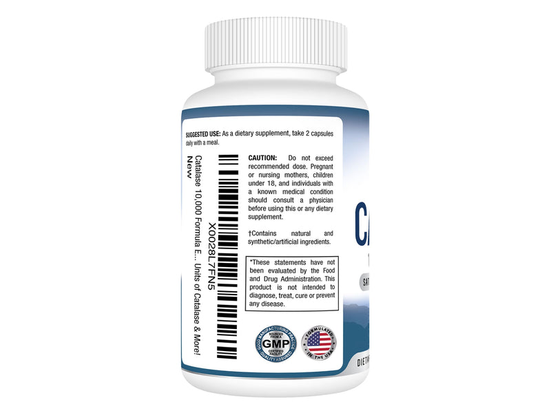 Best Earth Naturals Catalase Supplement 10,000 with Saw Palmetto, Biotin, Fo-Ti, PABA - Hair Supplements for Strong Hair - 180 Capsules - Pack of 3 (90-Day Supply) 3 Months Supply
