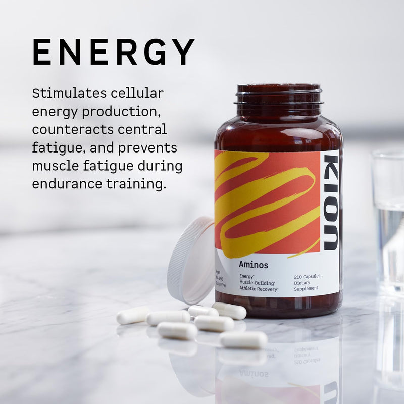 [Australia] - Kion Aminos Essential Amino Acids Capsules | The Building Blocks for Muscle Recovery, Reduced Cravings, Better Cognition, Immunity, and More | 30 Servings 