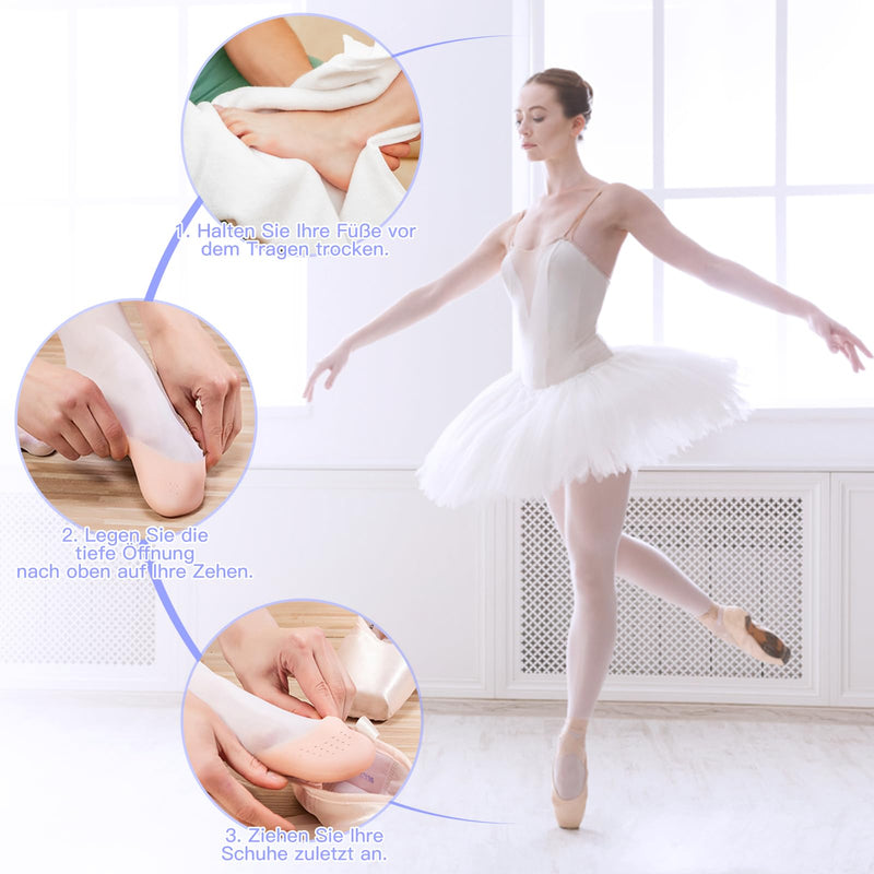 [Australia] - ZYNERY 6 pairs of silicone toe protectors, ballet pointe shoes protectors, gel toe caps, pointe shoes protectors, ballet shoes silicone toe pads, ballet toe pads for ballet shoes 