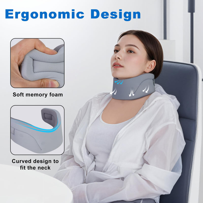 [Australia] - Neck Brace for Neck Pain and Support, Cervical Collar - Relieves Pain & Spine Pressure, Neck Support Brace Wraps Keep Vertebrae Stable and Aligned (Midium) Medium 