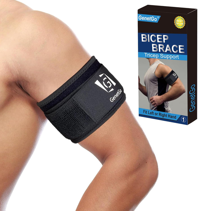 [Australia] - Bicep Tendonitis Brace Compression Sleeve Support,Upper Arm Brace Bicep Bands for Pain Relief,Muscle Strains and Inflammation,Bicep Compression Sleeve for Men and Women-Medium Medium 