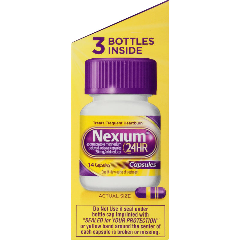 [Australia] - Nexium 24HR Acid Reducer Heartburn Relief Capsules for All-Day and All-Night Protection from Frequent Heartburn, Heartburn Medicine with Esomeprazole Magnesium - 42 Count 