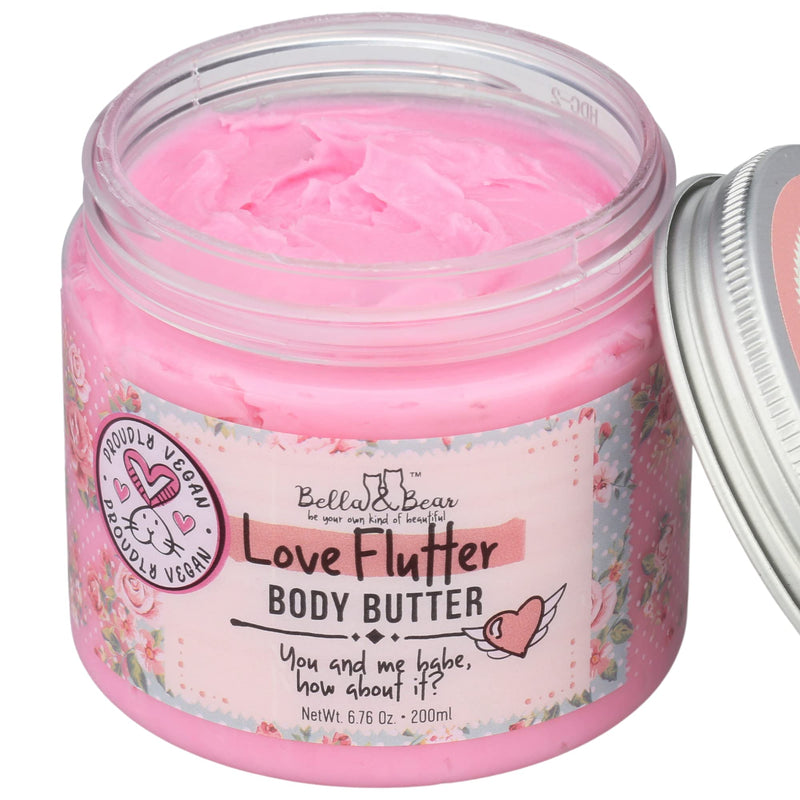 [Australia] - Bella & Bear Love Flutter Body Butter - Hydrating Cream for Soft, Smooth Skin | Perfect for Stretch Marks & Scars | 6.7oz of Nourishing Love 
