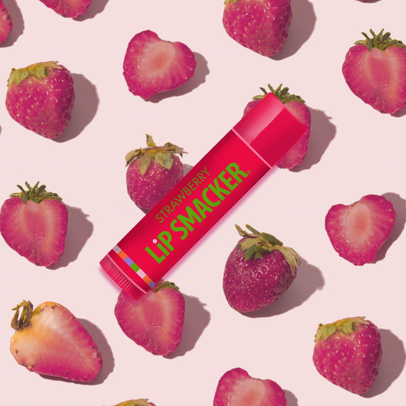 [Australia] - Lip Smackers Flavored Lip Balm Original & Best - Moisturizing, Soothing Trio Strawberry, Watermelon, & Cotton Candy Strawberry, Cotton Candy, Watermelon 