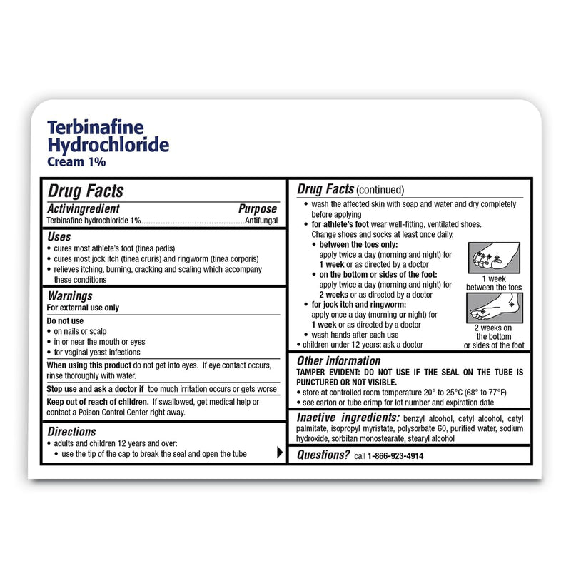 [Australia] - Terbinafine Hydrochloride 1% for 1 Week Athlete‚Äôs Foot Treatment AntiFungal Cream Fast Symptom Relief & Prevents Recurrence 1 oz. (30 g) Pack of 2 