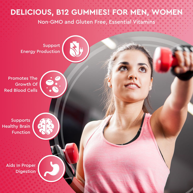 Iron Gummies Supplement for Adults & Kids | Vitamin B12 Gummies | Bundle