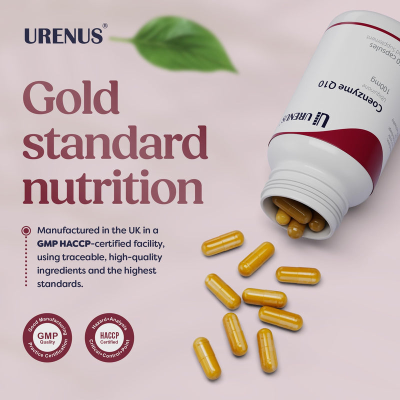 CoQ10 100 mg – Ubiquinone for Heart Health, Energy & Antioxidant Support – High Absorption Coenzyme Q10 Supplement – 60 Vegan Capsules – Made in UK