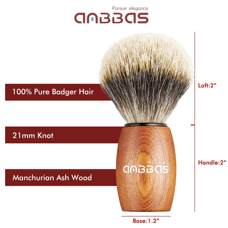 [Australia] - Anbbas Badger Hair Shaving Brush with 100g Shaving Soap Refill and Upgrade Lathering Way-POP Mug A5 Melamine,Foaming Set for Men Wet Shave,Women Girls Hair Removal Brown 