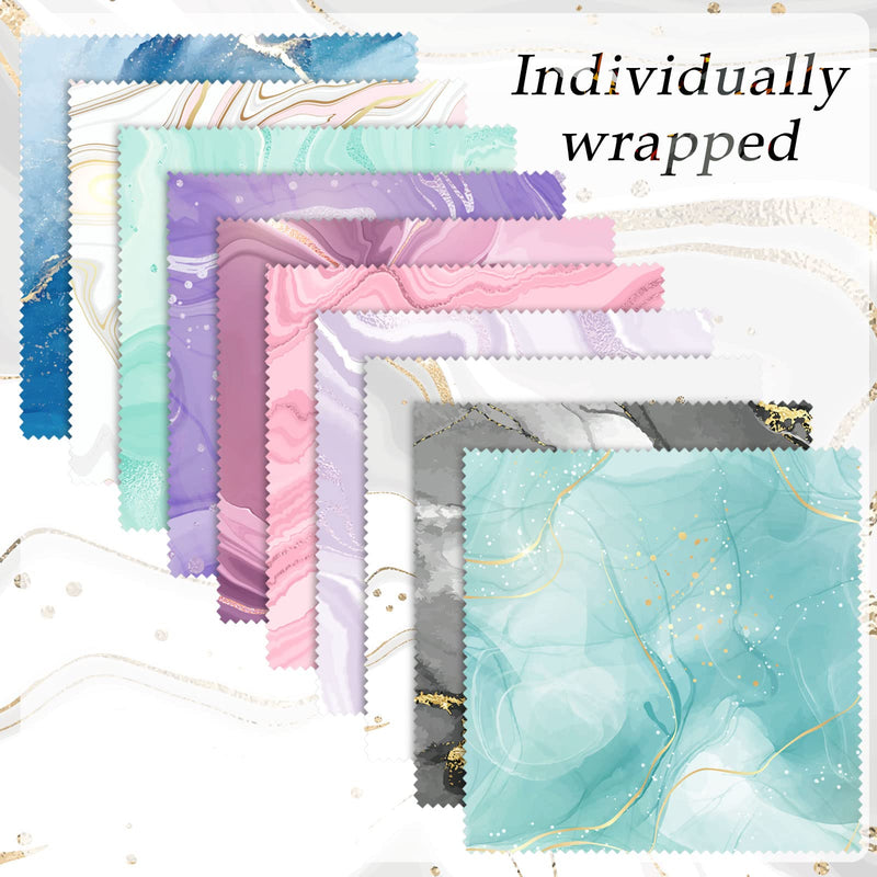 [Australia] - Sinmoe 20 Pcs Microfiber Cleaning Cloth Cute Marble Design Microfiber Cloth Soft Gifts Multicolor Glasses Cleaner Wipes for Eyeglasses Camera Lens Cell Phone Screens Glasses, 6 x 6 Inches 