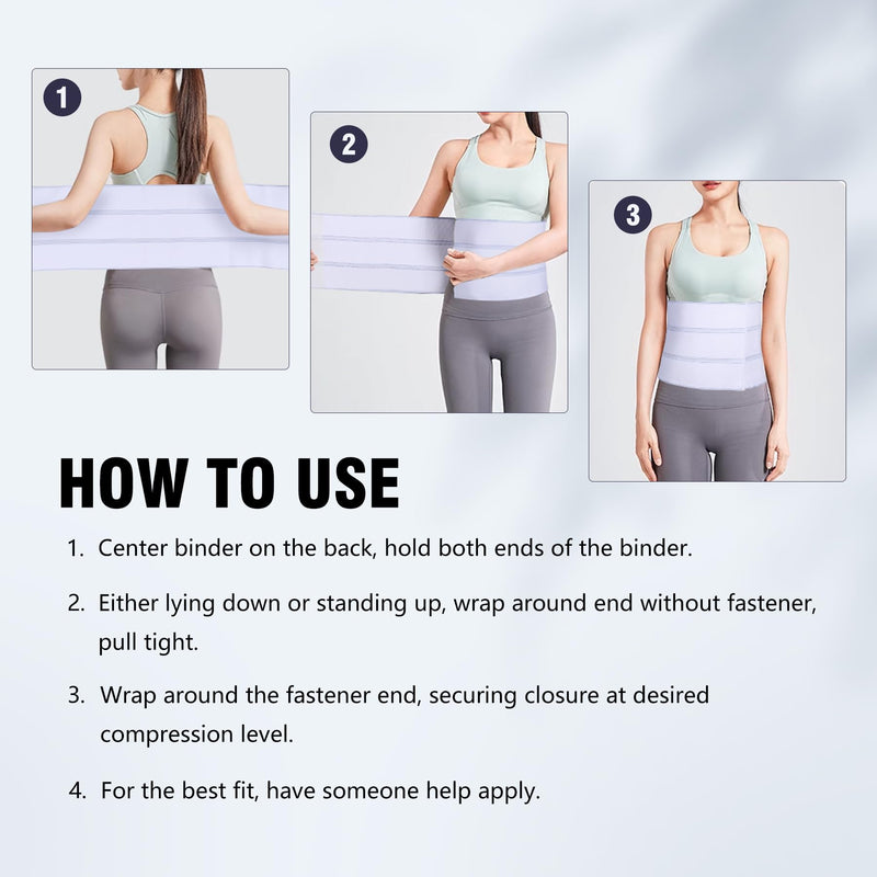 [Australia] - Cozyhealth Elastic Universal Post Surgery Abdominal Binder Lower Waist Support Belt, Wide Belly Girdle Postpartum Stomach Surgical Compression Belly Band for Men and Women (3 Panel - 9", Medium) 3 Panel - 9" 