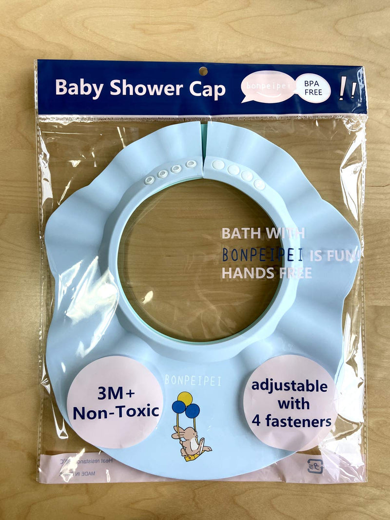 [Australia] - Baby Shower Shampoo Cap 2Pcs Adjustable Safety Eva Bath Visor Accessories Waterproof Soft Hair Washing Guard Bathing Hat for Girls, Boys, Infants, Kids and Toddlers-blue/green Blue and Green 