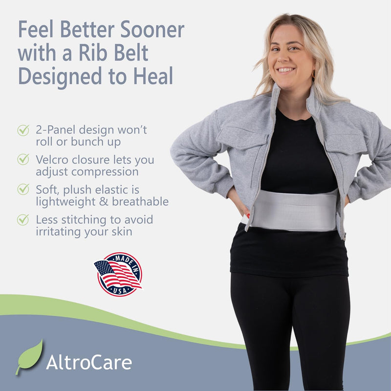 [Australia] - Women's Rib Brace and Support Belt for Bruised, Fractured or Dislocated Ribs. Compression Wrap Contours to Female chest. (Plus Size Female) XX-Large 