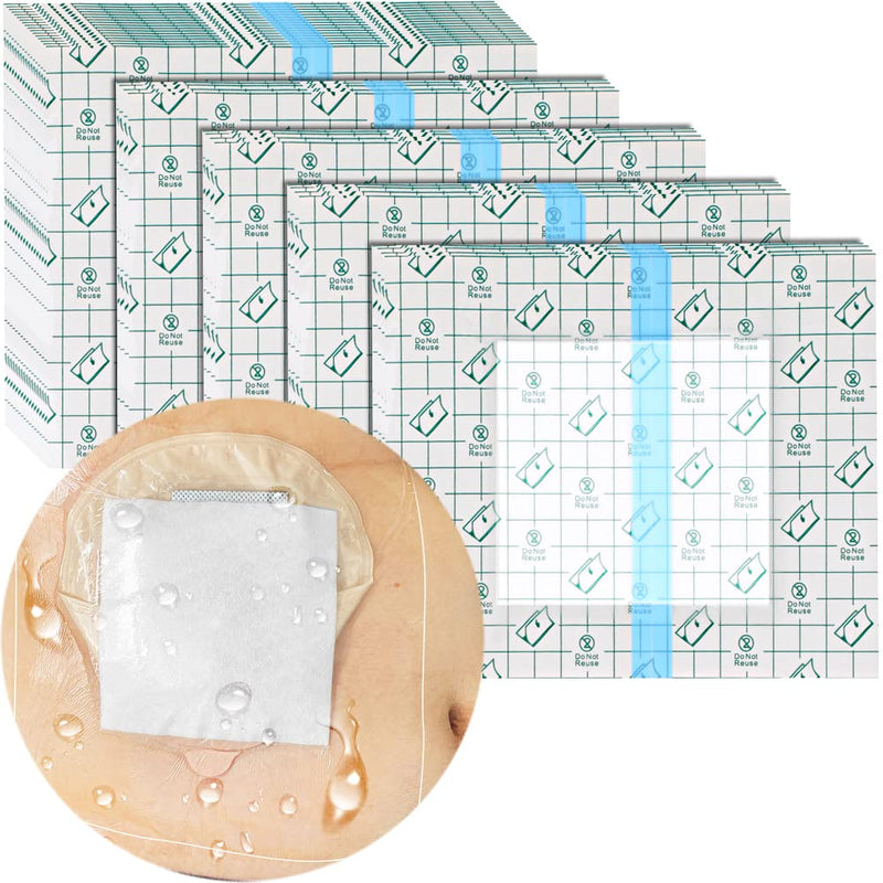 [Australia] - 14 Pcs Waterproof Ostomy Bag Shower Cover 10"x12", Stoma Bath Protector Shield Film Adhesive Dressing Bandage for Ostomy Supply Guard Accessory 10x12 inch (Pack of 14) 