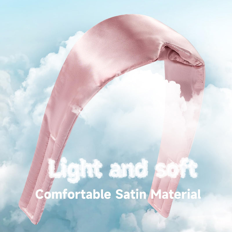 [Australia] - Umisleep Soft Sleep Mask, Blackout Eye Mask for Side Sleepers, Women Men Sleeping Mask, Anti-Wrinkle & Softer Than Real Mulberry Silk Eye Cover, Satin Blindfold with Adjustable Band, Pink 