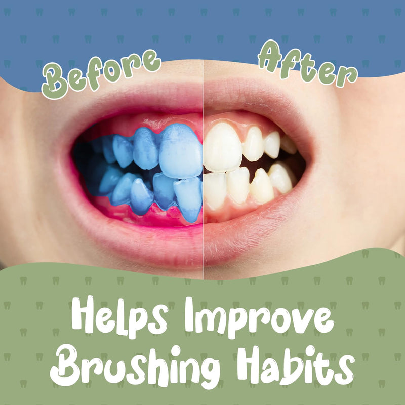 Plaque Disclosing Tablets for Kids & Adults. 102 Count. Blueberry Flavor. Tested and Created by Dentists. Plaque Tablets Help Build Healthy Brushing Habits.