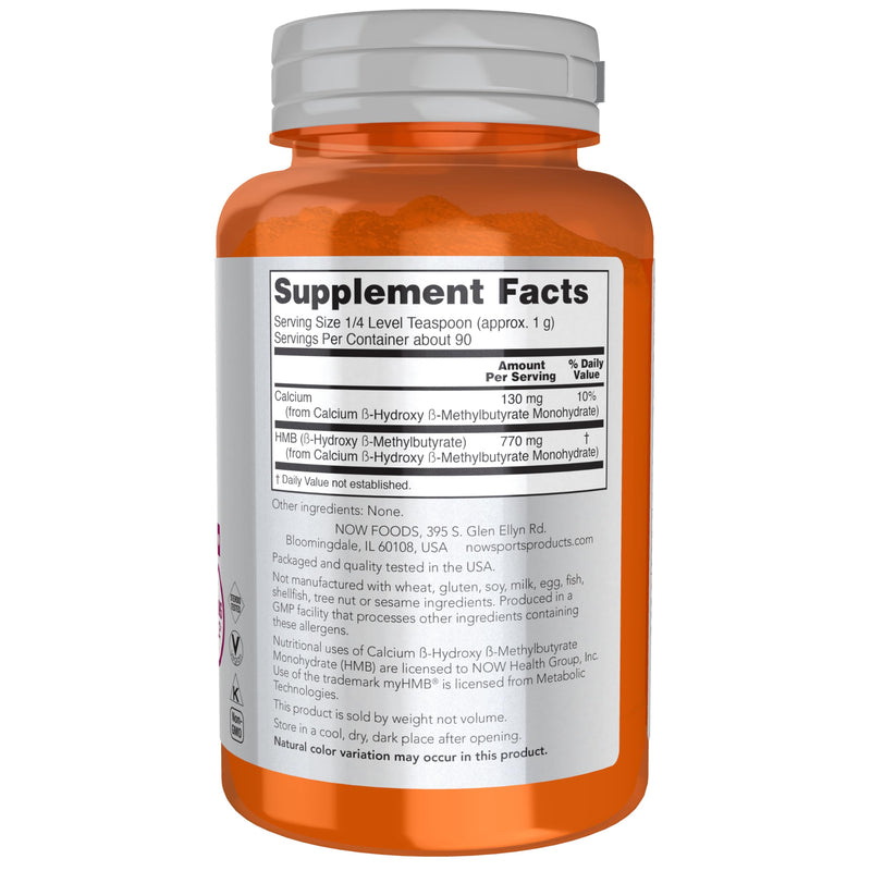 [Australia] - NOW Sports Nutrition, HMB (β-Hydroxy β-Methylbutyrate)Powder, Sports Recovery*, 90 Grams 