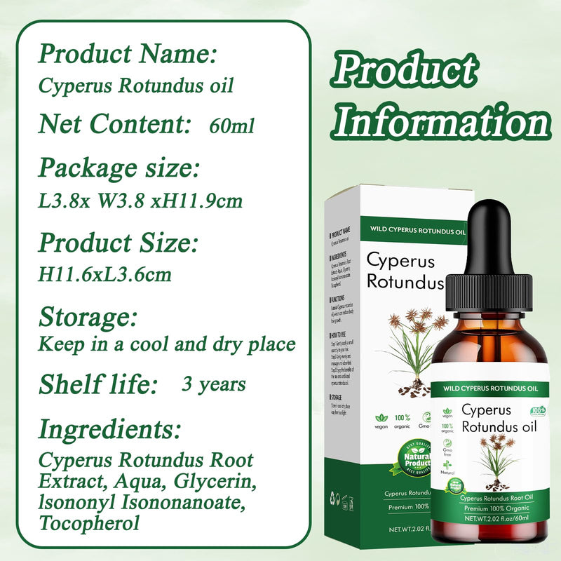 [Australia] - Cyperus Rotundus Oil Cyperus Rotundus Oil Pure Cyperus Oil Cyperus Rotundus Oil Hair Removal For Reducing Hair Growth Smooth Skin & Hair Removal Moisturizing & Soothing 