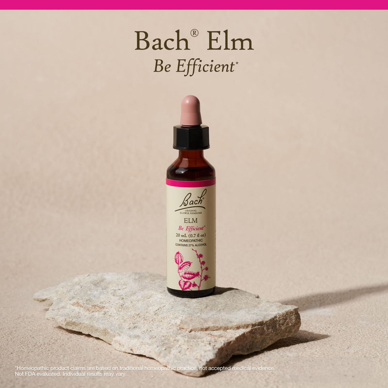 [Australia] - Bach Original Flower Remedies, Elm - Be Efficient - Natural Homeopathic Flower Essence for Emotional Balance - Vegan, Gluten Free, Sugar Free - 20mL Dropper 