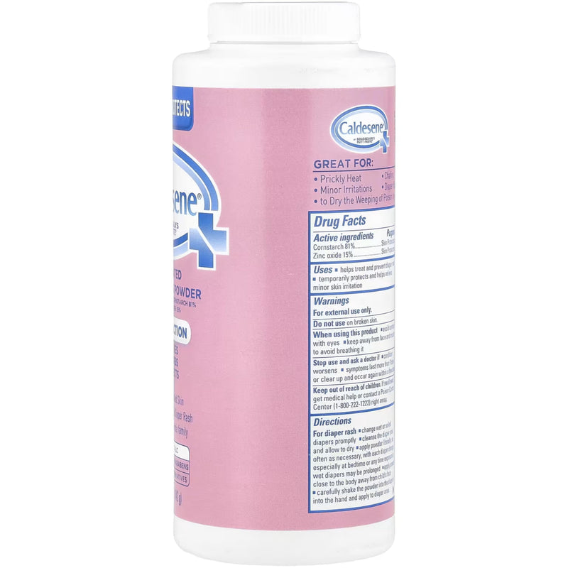 Caldesene Medicated Protecting Powder with Zinc Oxide & Cornstarch-Talc Free, 5 Ounce (3 Pack)