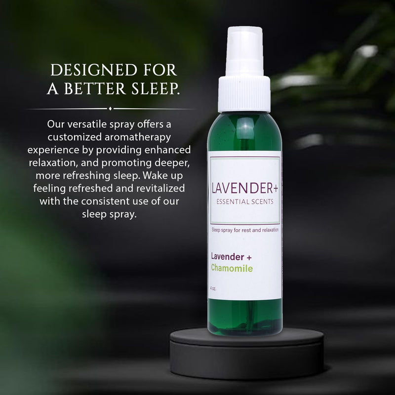 Lavender Sleep Spray for Pillows, Linens & Pajamas – Natural Calming Lavender & Chamomile Aromatherapy Mist with Amethyst & Reiki Energy. Deep Sleep + Bedtime Relaxation for Adults & Kids. 4 ounce (2) Chamomile (2 Pack)